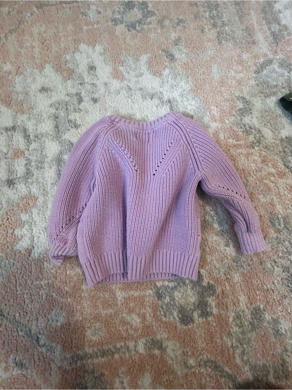 Lilac Knit Baby Girl Sweater - Soft Pullover
